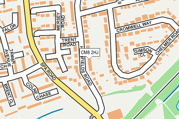 CM8 2HJ map - OS OpenMap – Local (Ordnance Survey)