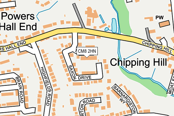 CM8 2HN map - OS OpenMap – Local (Ordnance Survey)