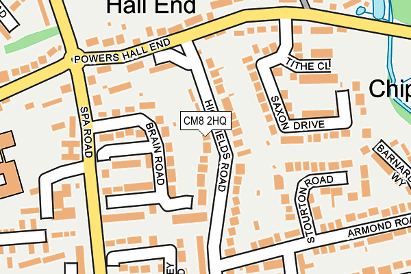 CM8 2HQ map - OS OpenMap – Local (Ordnance Survey)