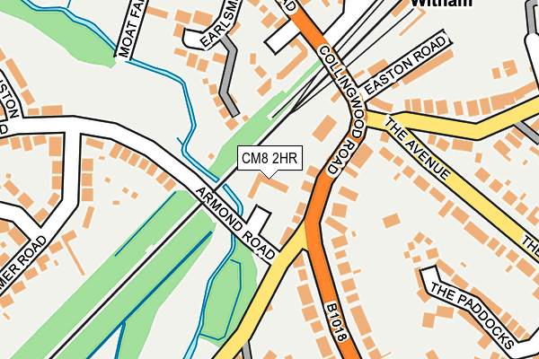CM8 2HR map - OS OpenMap – Local (Ordnance Survey)