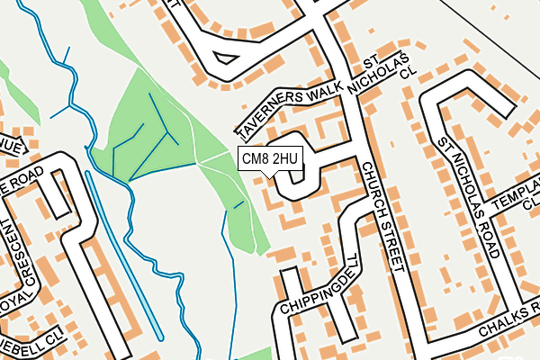 CM8 2HU map - OS OpenMap – Local (Ordnance Survey)