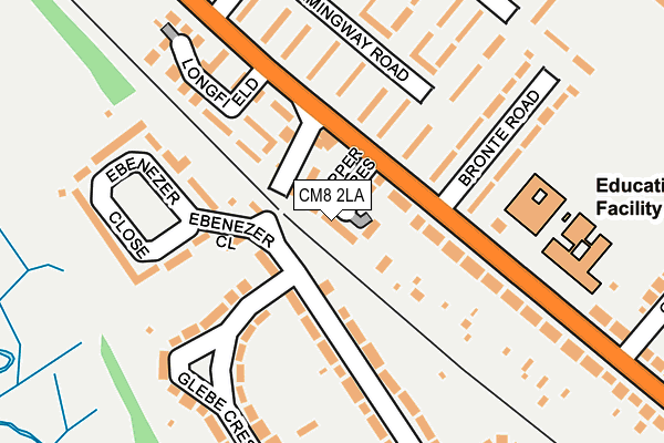CM8 2LA map - OS OpenMap – Local (Ordnance Survey)