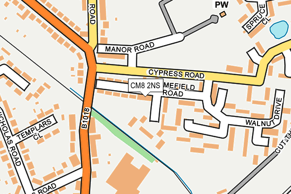 CM8 2NS map - OS OpenMap – Local (Ordnance Survey)