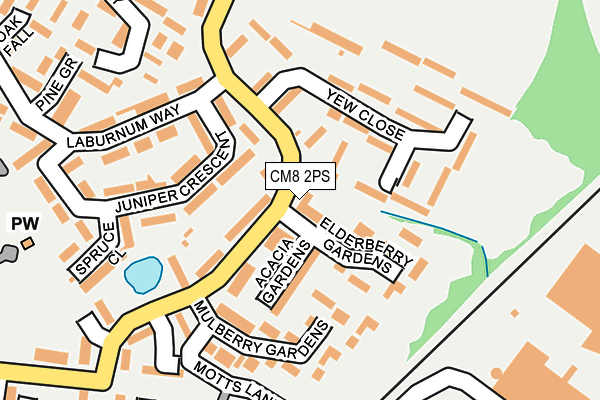 CM8 2PS map - OS OpenMap – Local (Ordnance Survey)