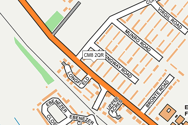 CM8 2QR map - OS OpenMap – Local (Ordnance Survey)