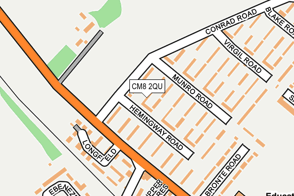 CM8 2QU map - OS OpenMap – Local (Ordnance Survey)