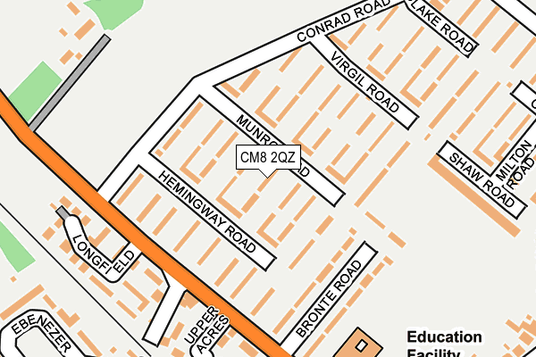 CM8 2QZ map - OS OpenMap – Local (Ordnance Survey)