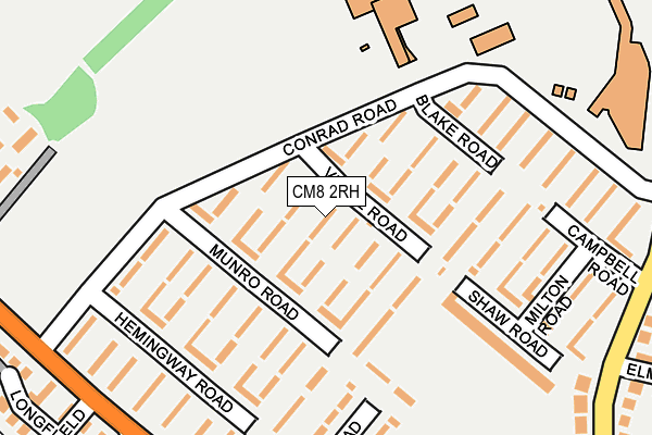 CM8 2RH map - OS OpenMap – Local (Ordnance Survey)