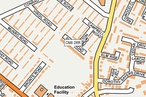 CM8 2RR map - OS OpenMap – Local (Ordnance Survey)