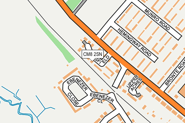 CM8 2SN map - OS OpenMap – Local (Ordnance Survey)