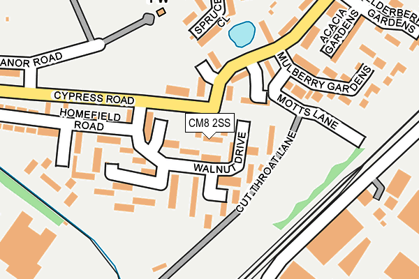 CM8 2SS map - OS OpenMap – Local (Ordnance Survey)