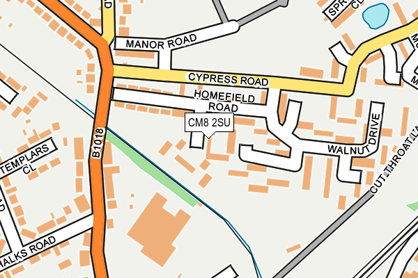 CM8 2SU map - OS OpenMap – Local (Ordnance Survey)
