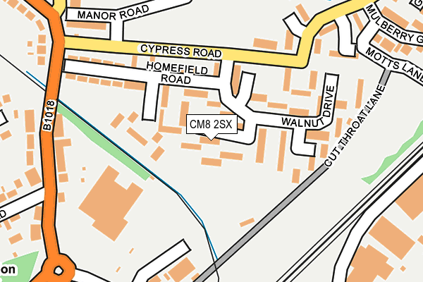 CM8 2SX map - OS OpenMap – Local (Ordnance Survey)