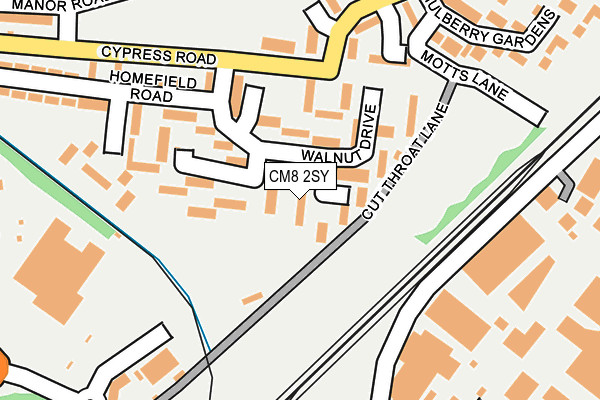 CM8 2SY map - OS OpenMap – Local (Ordnance Survey)