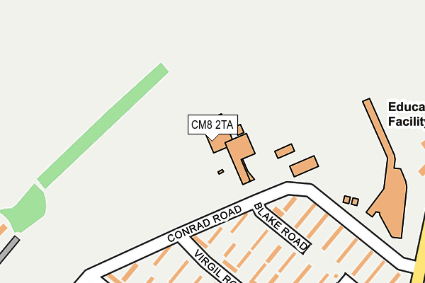 CM8 2TA map - OS OpenMap – Local (Ordnance Survey)