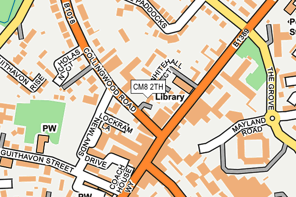 CM8 2TH map - OS OpenMap – Local (Ordnance Survey)