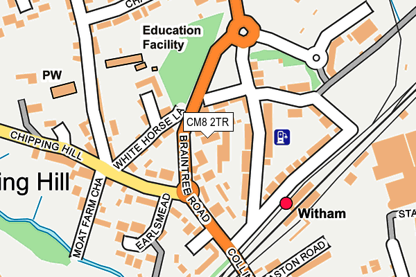 CM8 2TR map - OS OpenMap – Local (Ordnance Survey)