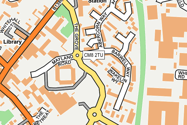 CM8 2TU map - OS OpenMap – Local (Ordnance Survey)