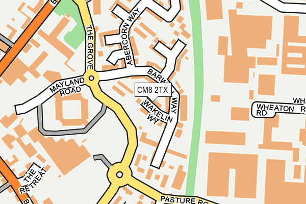 CM8 2TX map - OS OpenMap – Local (Ordnance Survey)