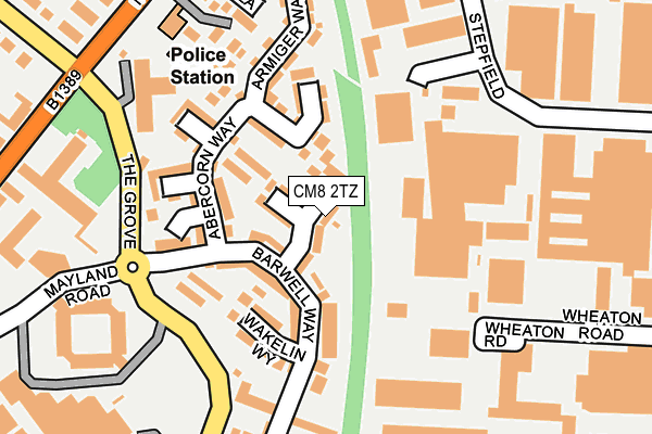 CM8 2TZ map - OS OpenMap – Local (Ordnance Survey)