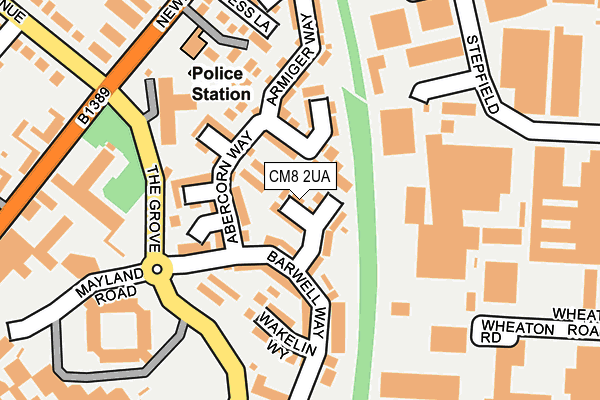 CM8 2UA map - OS OpenMap – Local (Ordnance Survey)