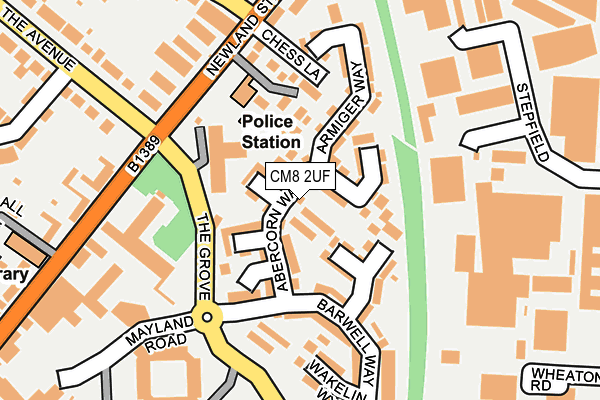 CM8 2UF map - OS OpenMap – Local (Ordnance Survey)