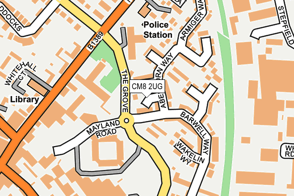 CM8 2UG map - OS OpenMap – Local (Ordnance Survey)