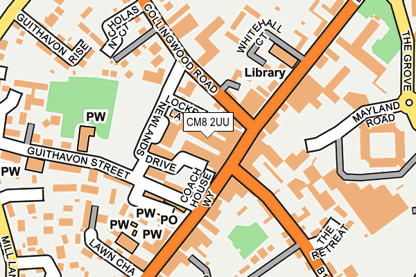 CM8 2UU map - OS OpenMap – Local (Ordnance Survey)