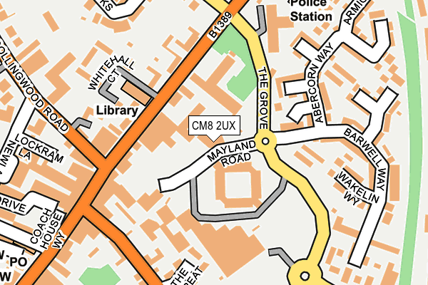 CM8 2UX map - OS OpenMap – Local (Ordnance Survey)