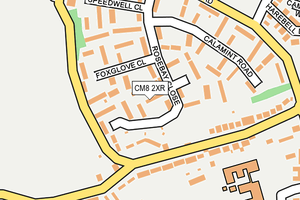 CM8 2XR map - OS OpenMap – Local (Ordnance Survey)