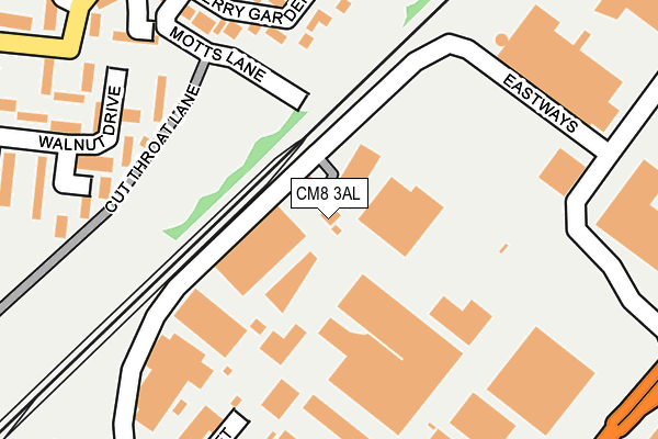 CM8 3AL map - OS OpenMap – Local (Ordnance Survey)
