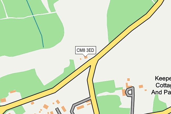 CM8 3ED map - OS OpenMap – Local (Ordnance Survey)