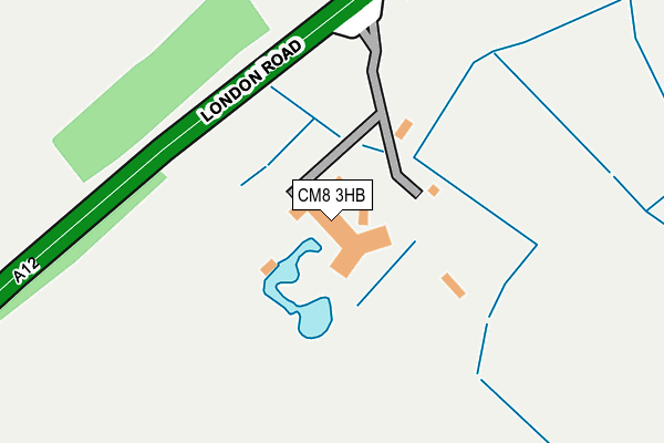 CM8 3HB map - OS OpenMap – Local (Ordnance Survey)