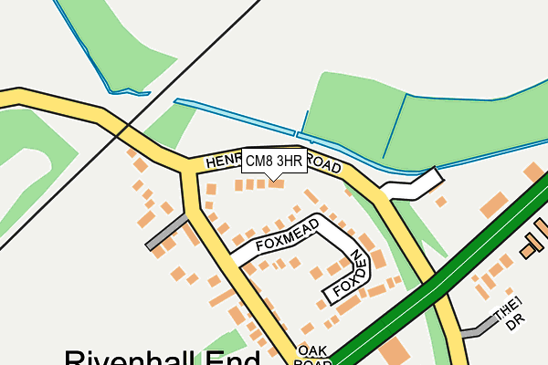 CM8 3HR map - OS OpenMap – Local (Ordnance Survey)