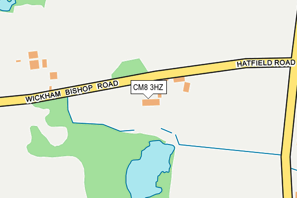 CM8 3HZ map - OS OpenMap – Local (Ordnance Survey)