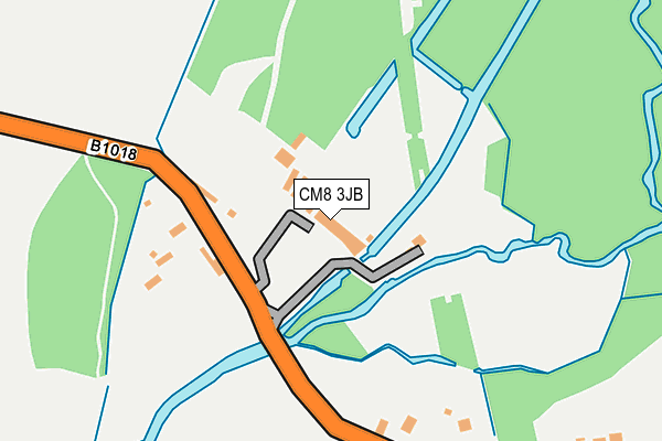 CM8 3JB map - OS OpenMap – Local (Ordnance Survey)