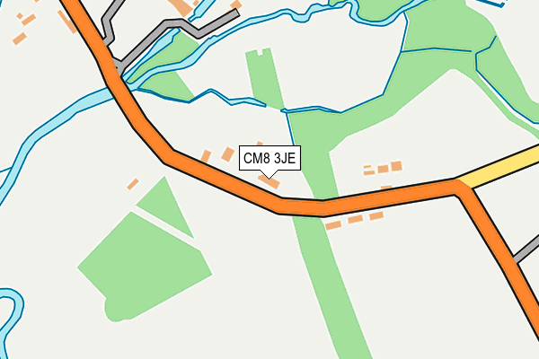 CM8 3JE map - OS OpenMap – Local (Ordnance Survey)