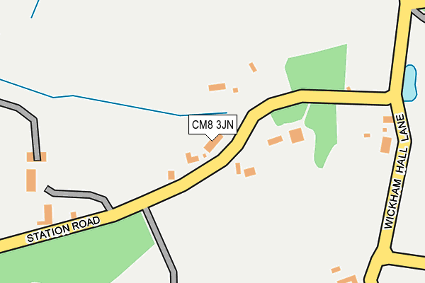 CM8 3JN map - OS OpenMap – Local (Ordnance Survey)