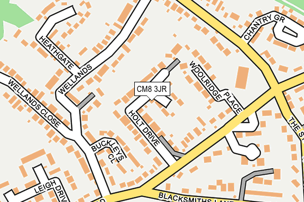 CM8 3JR map - OS OpenMap – Local (Ordnance Survey)