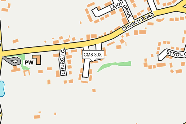 CM8 3JX map - OS OpenMap – Local (Ordnance Survey)