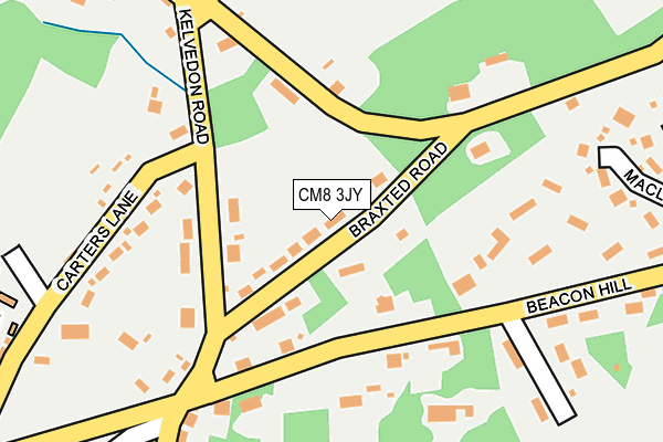 CM8 3JY map - OS OpenMap – Local (Ordnance Survey)