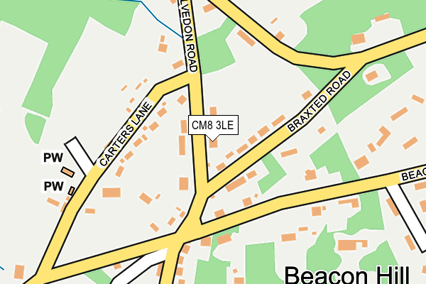 CM8 3LE map - OS OpenMap – Local (Ordnance Survey)