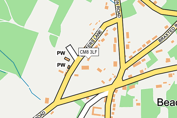 CM8 3LF map - OS OpenMap – Local (Ordnance Survey)