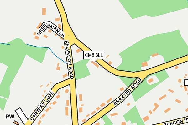 CM8 3LL map - OS OpenMap – Local (Ordnance Survey)