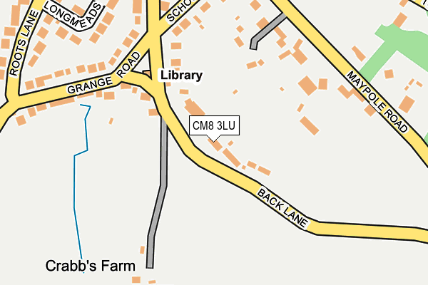 CM8 3LU map - OS OpenMap – Local (Ordnance Survey)