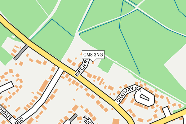 CM8 3NG map - OS OpenMap – Local (Ordnance Survey)