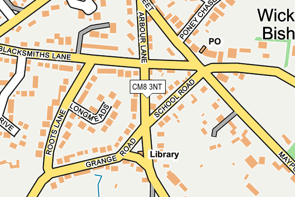 CM8 3NT map - OS OpenMap – Local (Ordnance Survey)