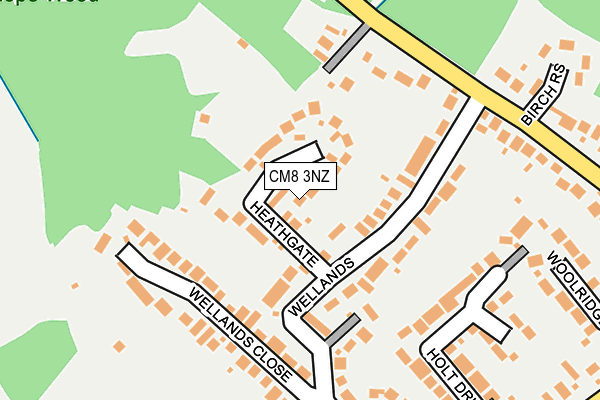 CM8 3NZ map - OS OpenMap – Local (Ordnance Survey)