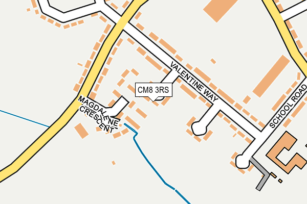 CM8 3RS map - OS OpenMap – Local (Ordnance Survey)