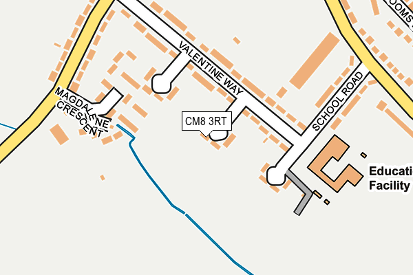 CM8 3RT map - OS OpenMap – Local (Ordnance Survey)